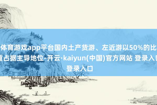 体育游戏app平台国内土产货游、左近游以50%的比重占据主导地位-开云·kaiyun(中国)官方网站 登录入口
