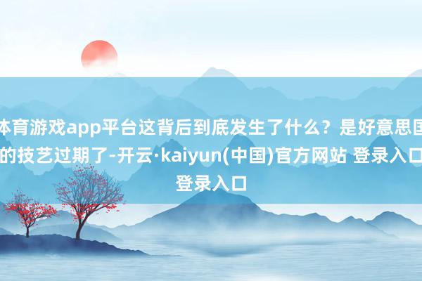 体育游戏app平台这背后到底发生了什么？是好意思国的技艺过期了-开云·kaiyun(中国)官方网站 登录入口