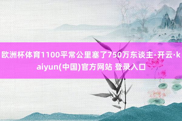 欧洲杯体育1100平常公里塞了750万东谈主-开云·kaiyun(中国)官方网站 登录入口