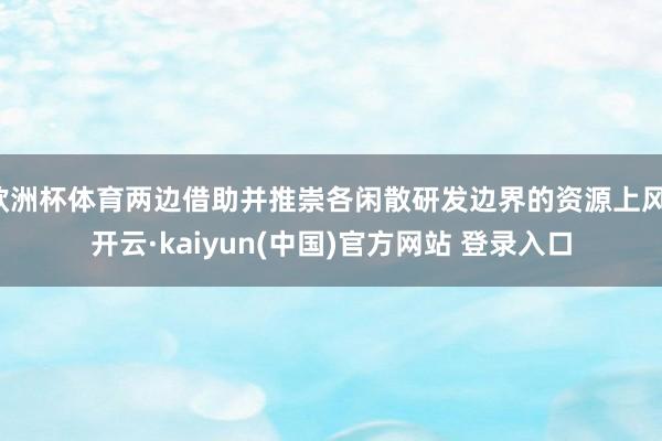 欧洲杯体育两边借助并推崇各闲散研发边界的资源上风-开云·kaiyun(中国)官方网站 登录入口