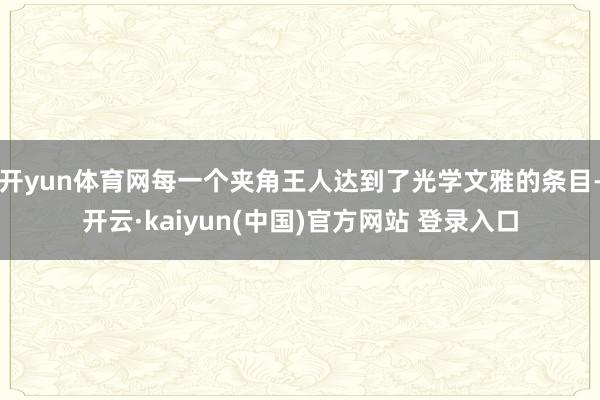开yun体育网每一个夹角王人达到了光学文雅的条目-开云·kaiyun(中国)官方网站 登录入口