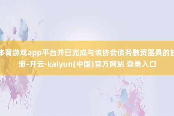 体育游戏app平台并已完成与该协会债务融资器具的註册-开云·kaiyun(中国)官方网站 登录入口