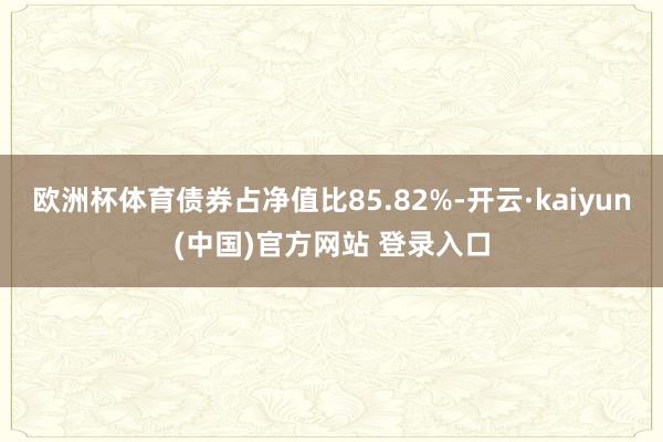 欧洲杯体育债券占净值比85.82%-开云·kaiyun(中国)官方网站 登录入口
