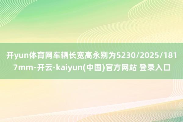 开yun体育网车辆长宽高永别为5230/2025/1817mm-开云·kaiyun(中国)官方网站 登录入口