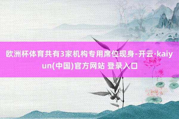 欧洲杯体育共有3家机构专用席位现身-开云·kaiyun(中国)官方网站 登录入口