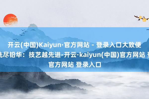 开云(中国)Kaiyun·官方网站 - 登录入口大致便是一种洗尽铅华：技艺越先进-开云·kaiyun(中国)官方网站 登录入口