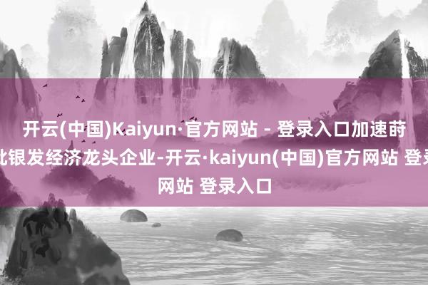 开云(中国)Kaiyun·官方网站 - 登录入口加速莳植一批银发经济龙头企业-开云·kaiyun(中国)官方网站 登录入口