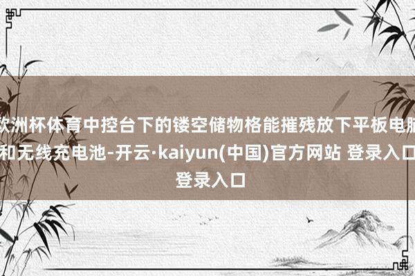 欧洲杯体育中控台下的镂空储物格能摧残放下平板电脑和无线充电池-开云·kaiyun(中国)官方网站 登录入口