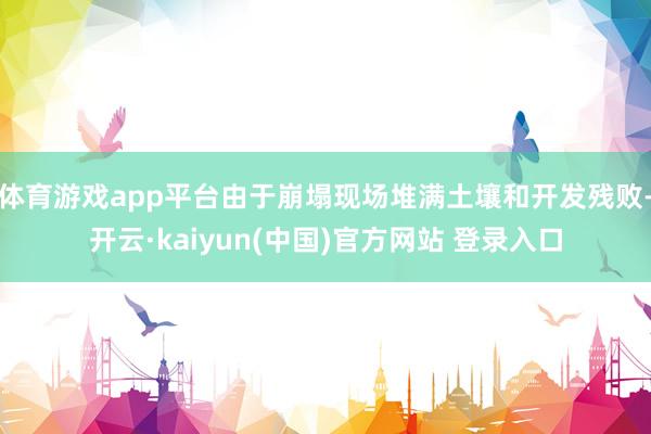 体育游戏app平台由于崩塌现场堆满土壤和开发残败-开云·kaiyun(中国)官方网站 登录入口