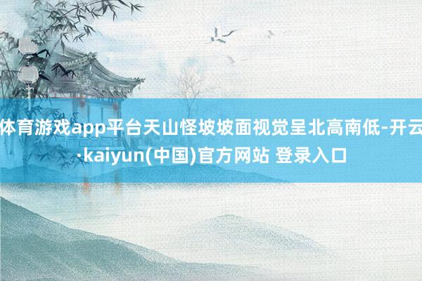 体育游戏app平台天山怪坡坡面视觉呈北高南低-开云·kaiyun(中国)官方网站 登录入口