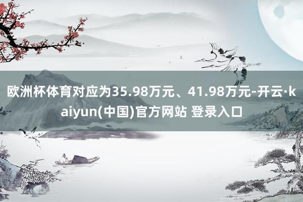 欧洲杯体育对应为35.98万元、41.98万元-开云·kaiyun(中国)官方网站 登录入口