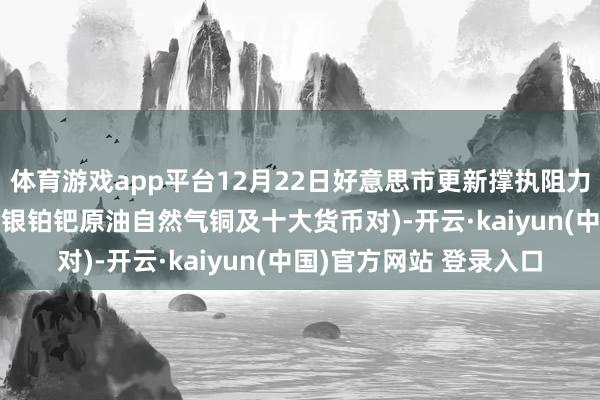 体育游戏app平台12月22日好意思市更新撑执阻力：18品种撑执阻力(金银铂钯原油自然气铜及十大货币对)-开云·kaiyun(中国)官方网站 登录入口